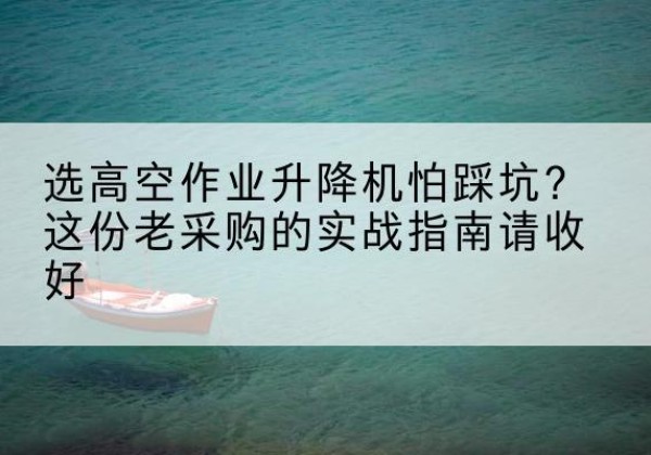 隆林各族高空作业升降机厂家推荐-选高空作业升降机怕踩坑？这份老采购的实战指南请收好