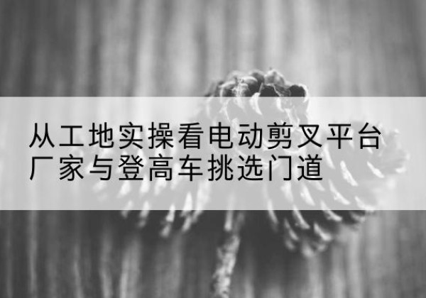 隆林各族电动剪叉升降平台厂家-从工地实操看电动剪叉平台厂家与登高车挑选门道